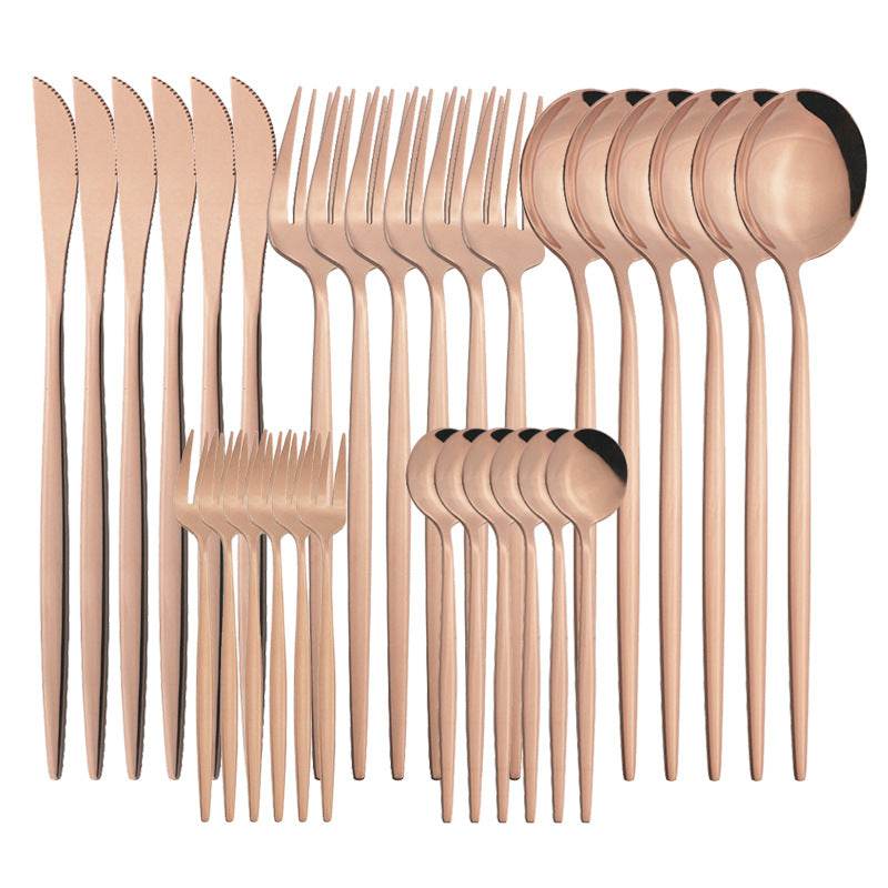 Stainless Steel Tableware Fruit Fork Household Hotel Creative Western Cutlery Tableware - Mubimart