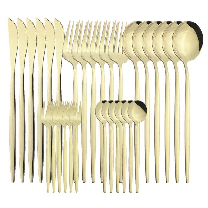 Stainless Steel Tableware Fruit Fork Household Hotel Creative Western Cutlery Tableware - Mubimart