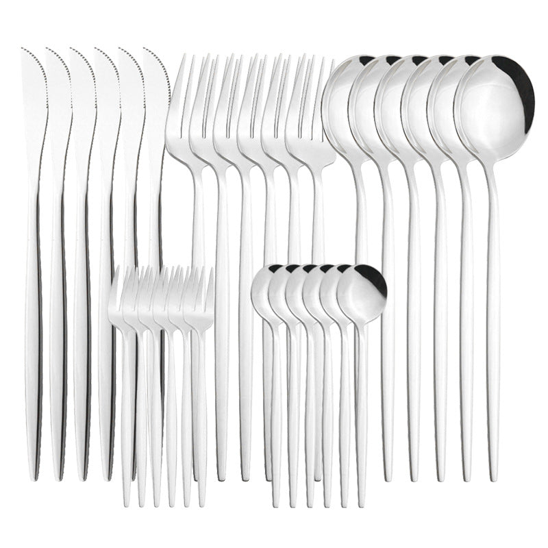 Stainless Steel Tableware Fruit Fork Household Hotel Creative Western Cutlery Tableware Mubimart