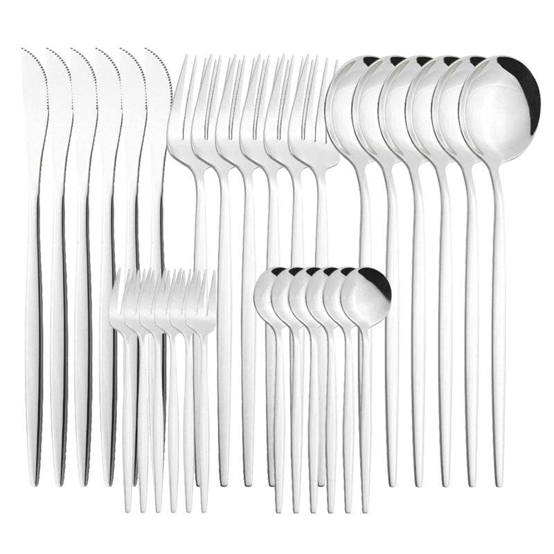 Stainless Steel Tableware Fruit Fork Household Hotel Creative Western Cutlery Tableware - Mubimart