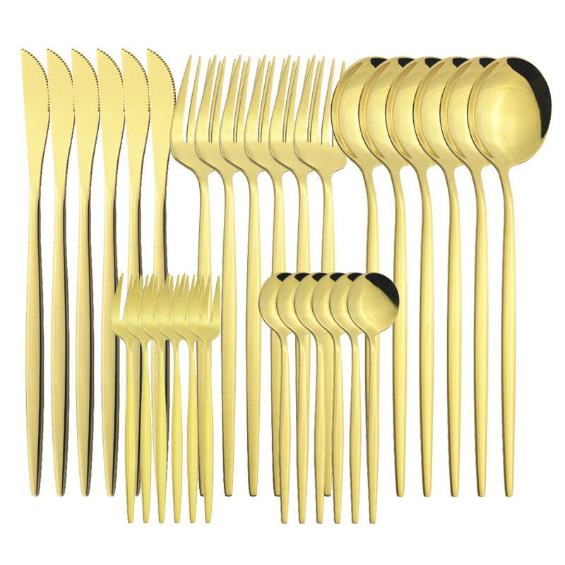Stainless Steel Tableware Fruit Fork Household Hotel Creative Western Cutlery Tableware - Mubimart