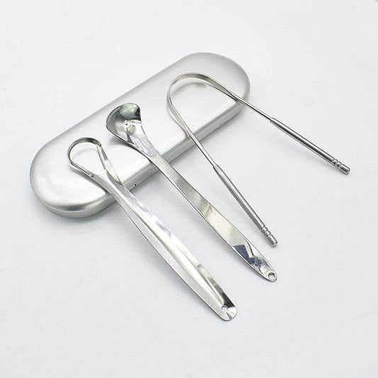 Stainless Steel Tongue Scraper Oral Care Tools - Mubimart