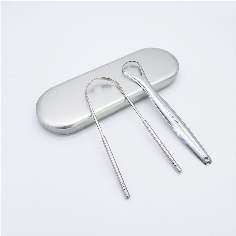 Stainless Steel Tongue Scraper Oral Care Tools - Mubimart -  