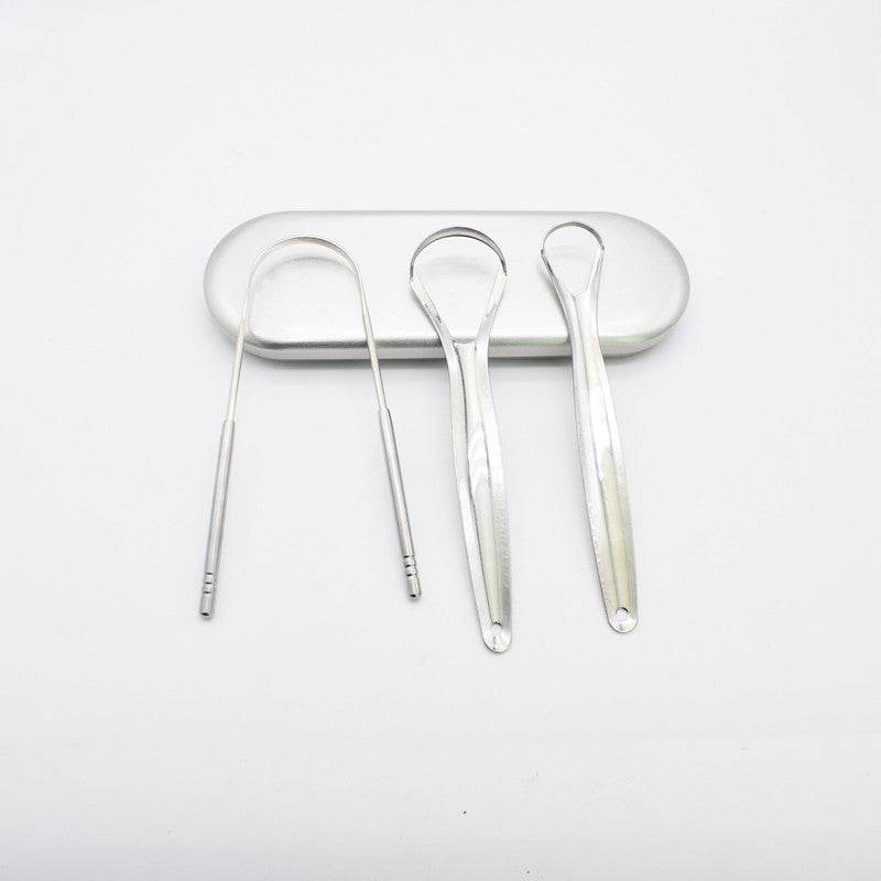 Stainless Steel Tongue Scraper Oral Care Tools - Mubimart