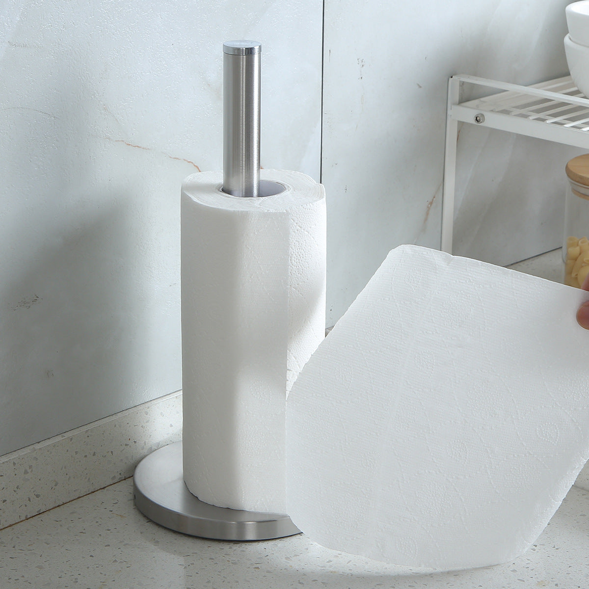 Stainless Steel Vertical Paper Towel Holder - Mubimart -  