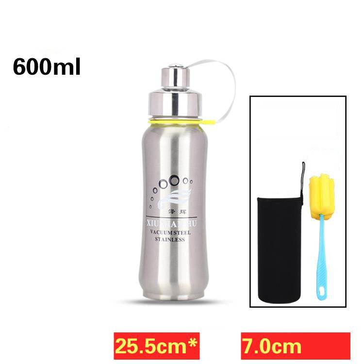Stainless Steel Water Bottle Vacuum Travel Thermal Cup 18oz - Mubimart