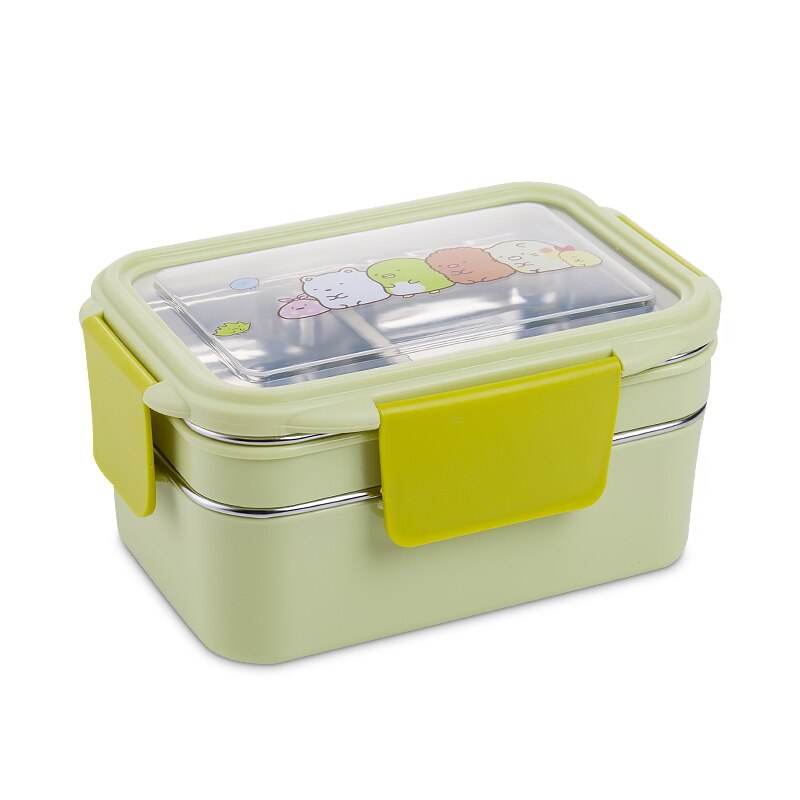 Stainless steel lunch box double lunch box - Mubimart