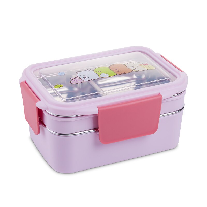 Stainless steel lunch box double lunch box - Mubimart -  