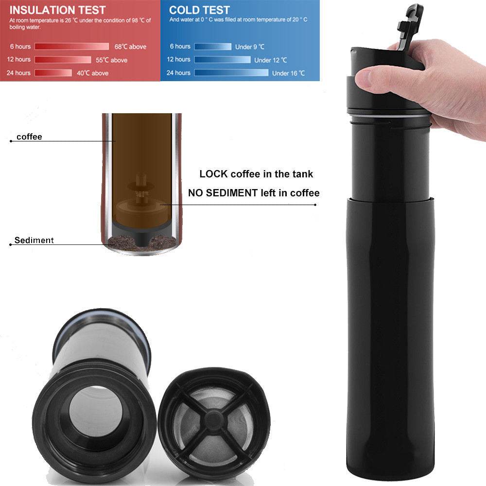 Stainless steel pressure pot coffee maker - Mubimart