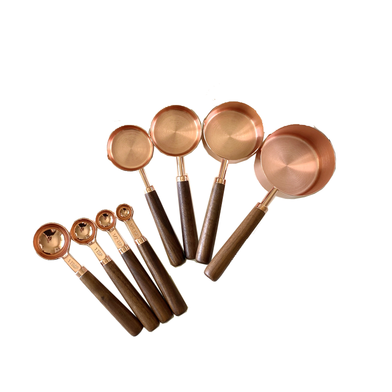 Stainless steel rose gold coffee measuring cup - Mubimart -  