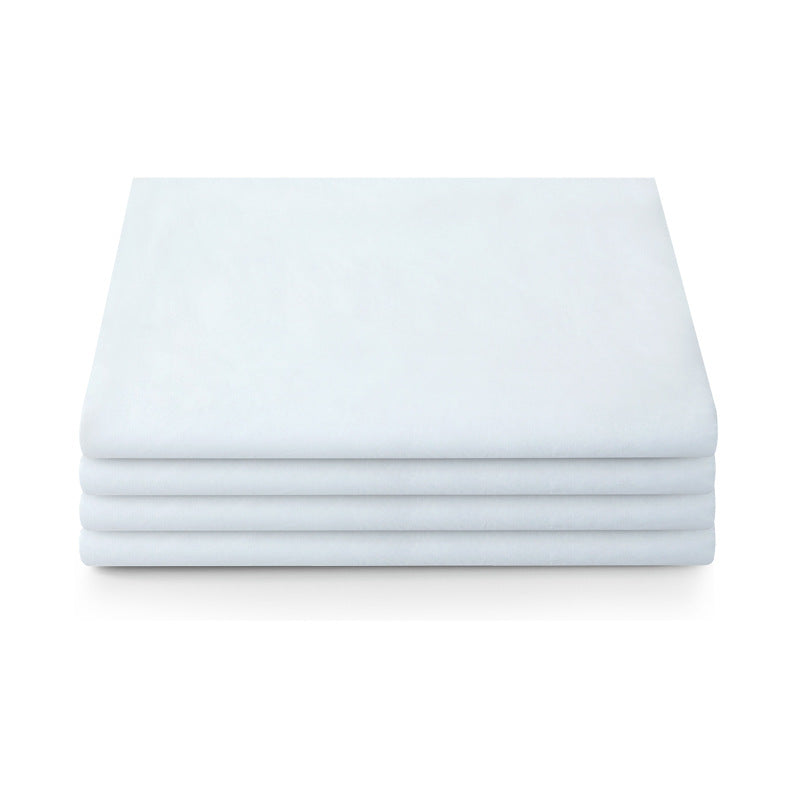 Standard White Bed Pure White Bed Sheet Cotton Single Bed Sheet - Mubimart - Bed sheet 