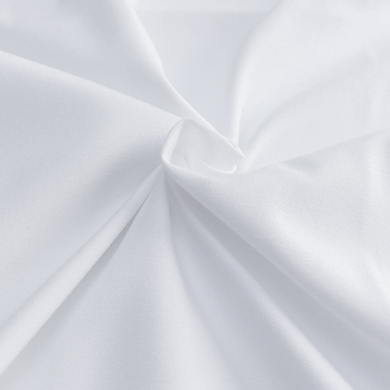 Standard White Bed Pure White Bed Sheet Cotton Single Bed Sheet - Mubimart -  