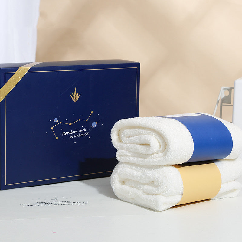 Star Embroidered Towel Dry Hair Cap Set Box - Mubimart - Hair Towel 