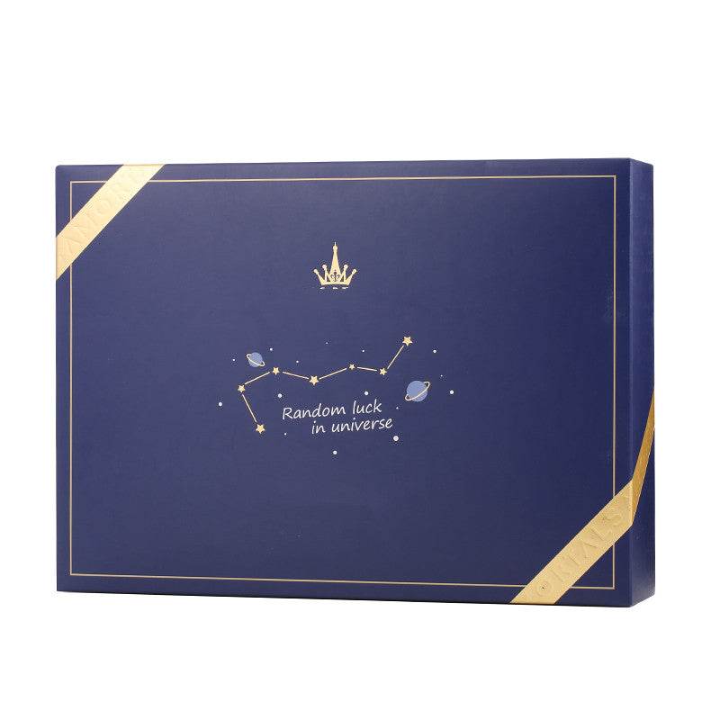 Star Embroidered Towel Dry Hair Cap Set Box - Mubimart