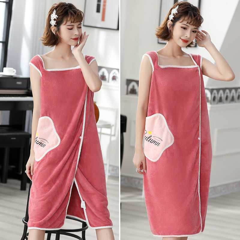 Star Pockets Can Be Worn With Bath Towels, Slings, Bath Skirts, Coral Fleece - Mubimart