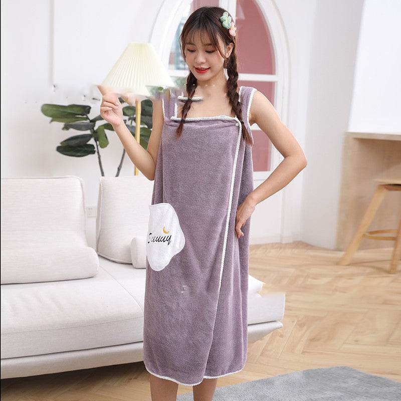 Star Pockets Can Be Worn With Bath Towels, Slings, Bath Skirts, Coral Fleece - Mubimart