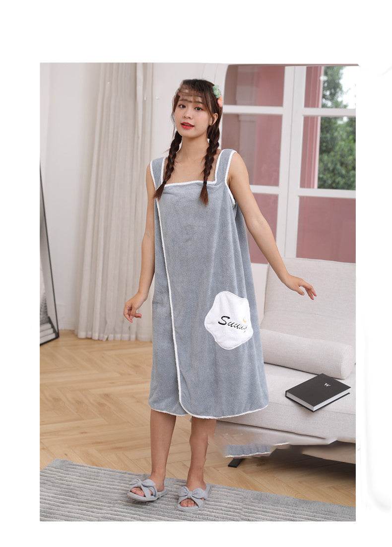 Star Pockets Can Be Worn With Bath Towels, Slings, Bath Skirts, Coral Fleece - Mubimart