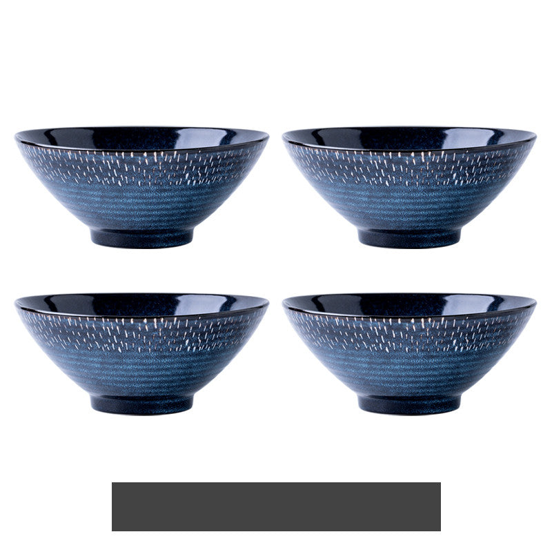 Starry Thread Bowl Ceramic Ramen Bowl Large Soup Bowl Household - Mubimart -  