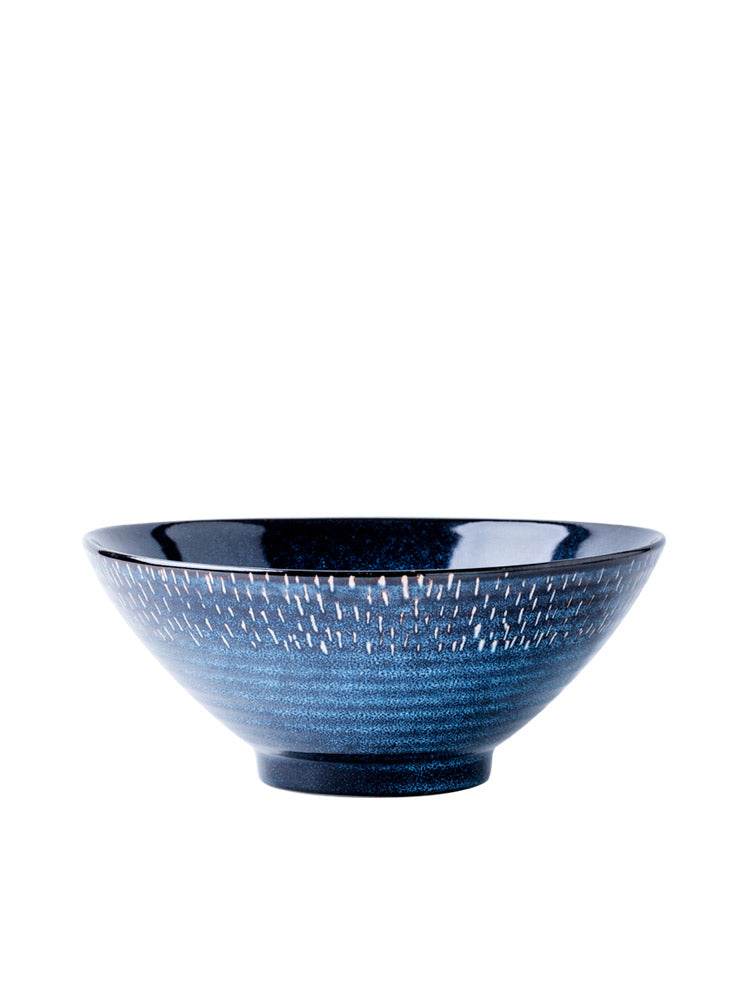Starry Thread Bowl Ceramic Ramen Bowl Large Soup Bowl Household - Mubimart