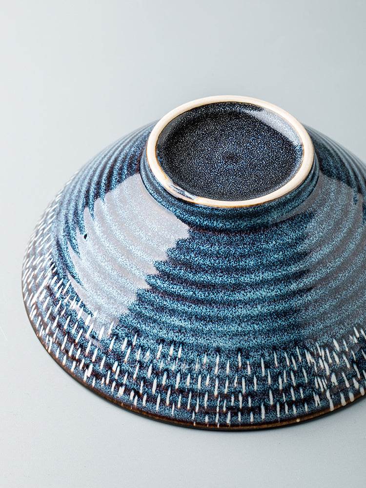 Starry Thread Bowl Ceramic Ramen Bowl Large Soup Bowl Household - Mubimart