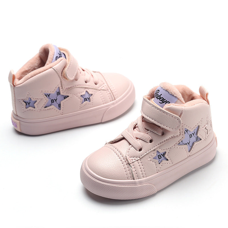 Stars Toddler Shoes Warm Cotton Shoes Sneakers - Mubimart -  