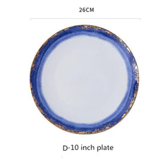 Steak Plate Ceramic Western Food Plate - Mubimart -  