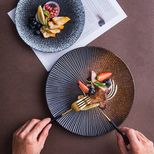 Steak Plate, Home Ceramic Western Plate, Pasta Plate - Mubimart