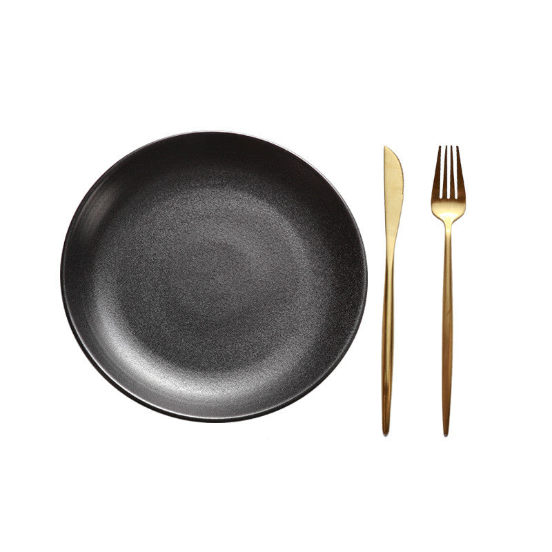 Steak Plate, Round Flat Plate, Western Food Plate - Mubimart -  