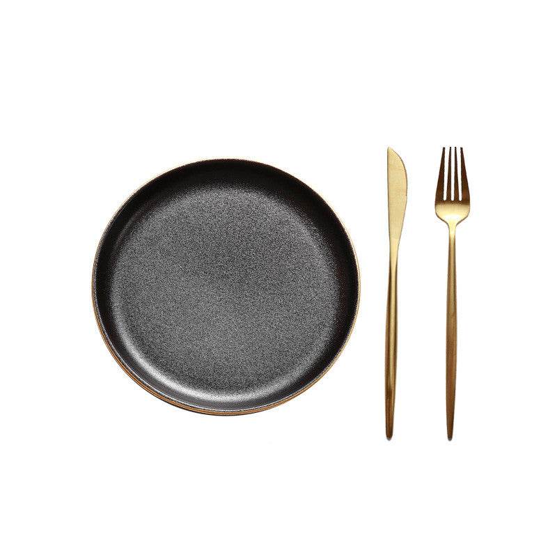 Steak Plate, Round Flat Plate, Western Food Plate - Mubimart