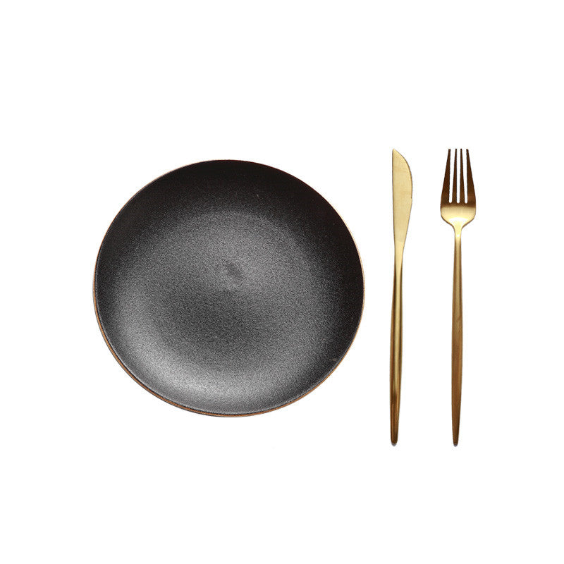 Steak Plate, Round Flat Plate, Western Food Plate - Mubimart -  