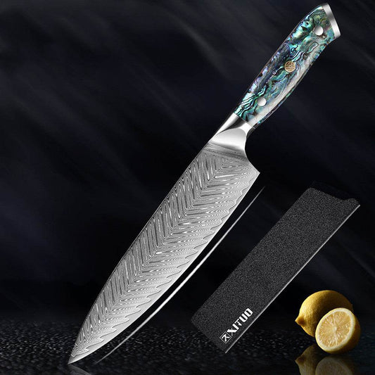 Steel Knife Set Kitchen Knife Chef Knife Japanese Style Santoku Knife - Mubimart