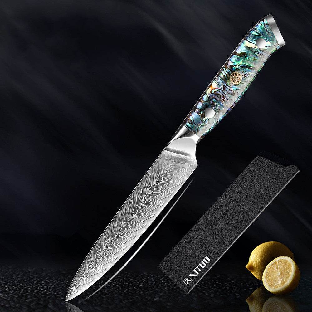 Steel Knife Set Kitchen Knife Chef Knife Japanese Style Santoku Knife - Mubimart