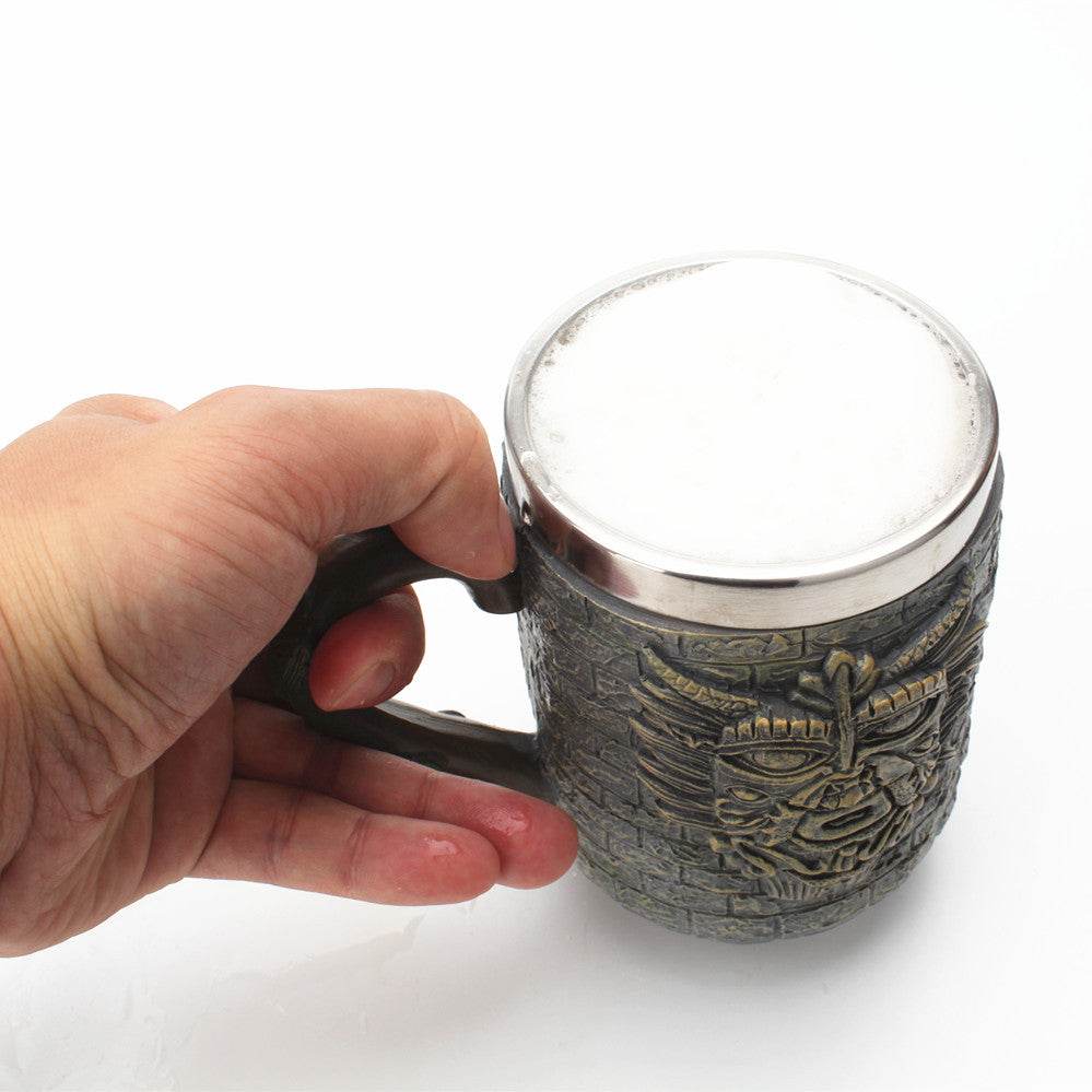 Stone Face Beer Mug Elder Mug Mug Coffee - Mubimart