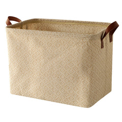 Storage Basket Jute Fabric Foldable Storage Box - Mubimart -  