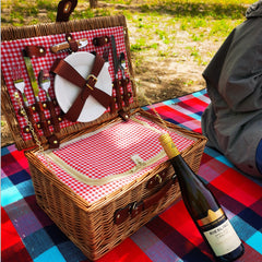 Storage Basket Rattan Wicker Picnic Basket Vegetable Basket - Mubimart -  