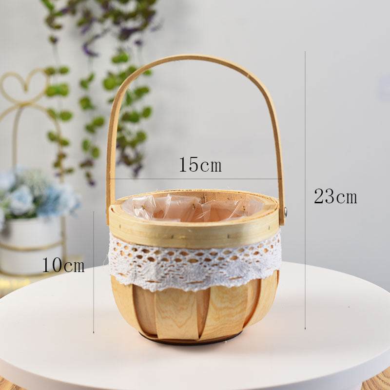 Storage Woven Flower Basket Wicker - Mubimart