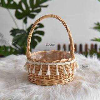 Storage Woven Flower Basket Wicker - Mubimart