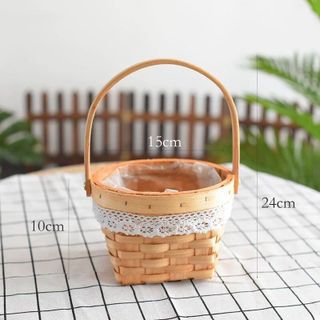 Storage  Woven Flower Basket Wicker - Mubimart -  