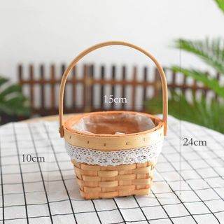 Storage Woven Flower Basket Wicker - Mubimart