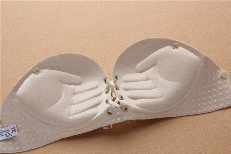 Strapless and underwire gather bra - Mubimart -  