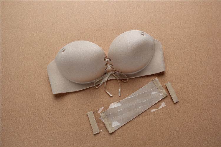 Strapless and underwire gather bra - Mubimart
