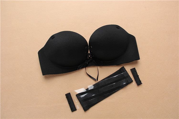 Strapless and underwire gather bra - Mubimart -  