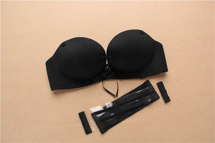 Strapless and underwire gather bra - Mubimart