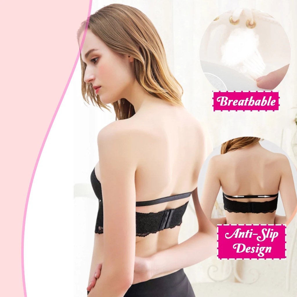 Strapless gathered bra - Mubimart -  