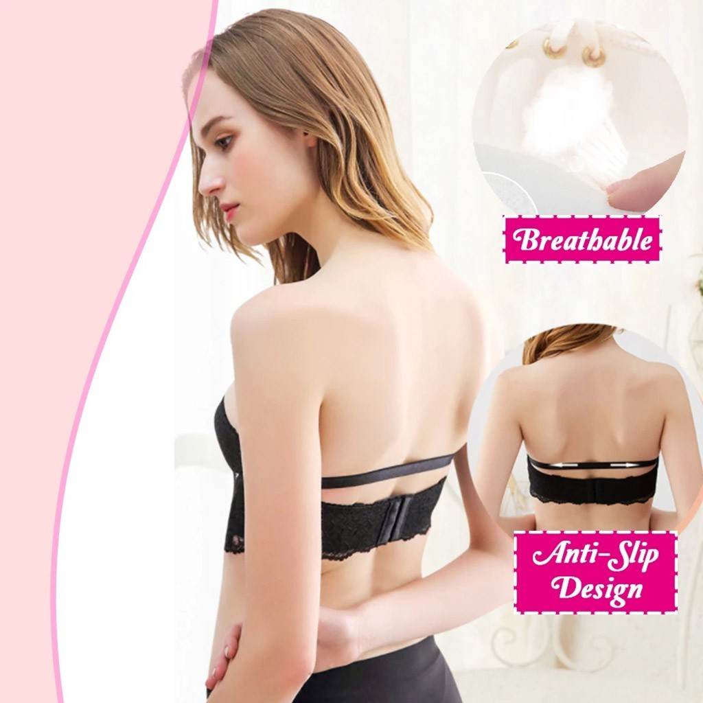 Strapless gathered bra - Mubimart