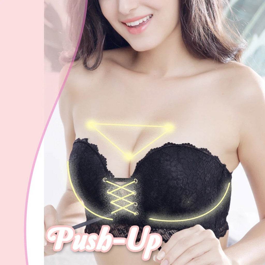Strapless gathered bra - Mubimart