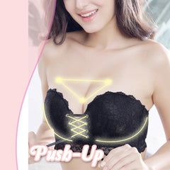 Strapless gathered bra - Mubimart -  