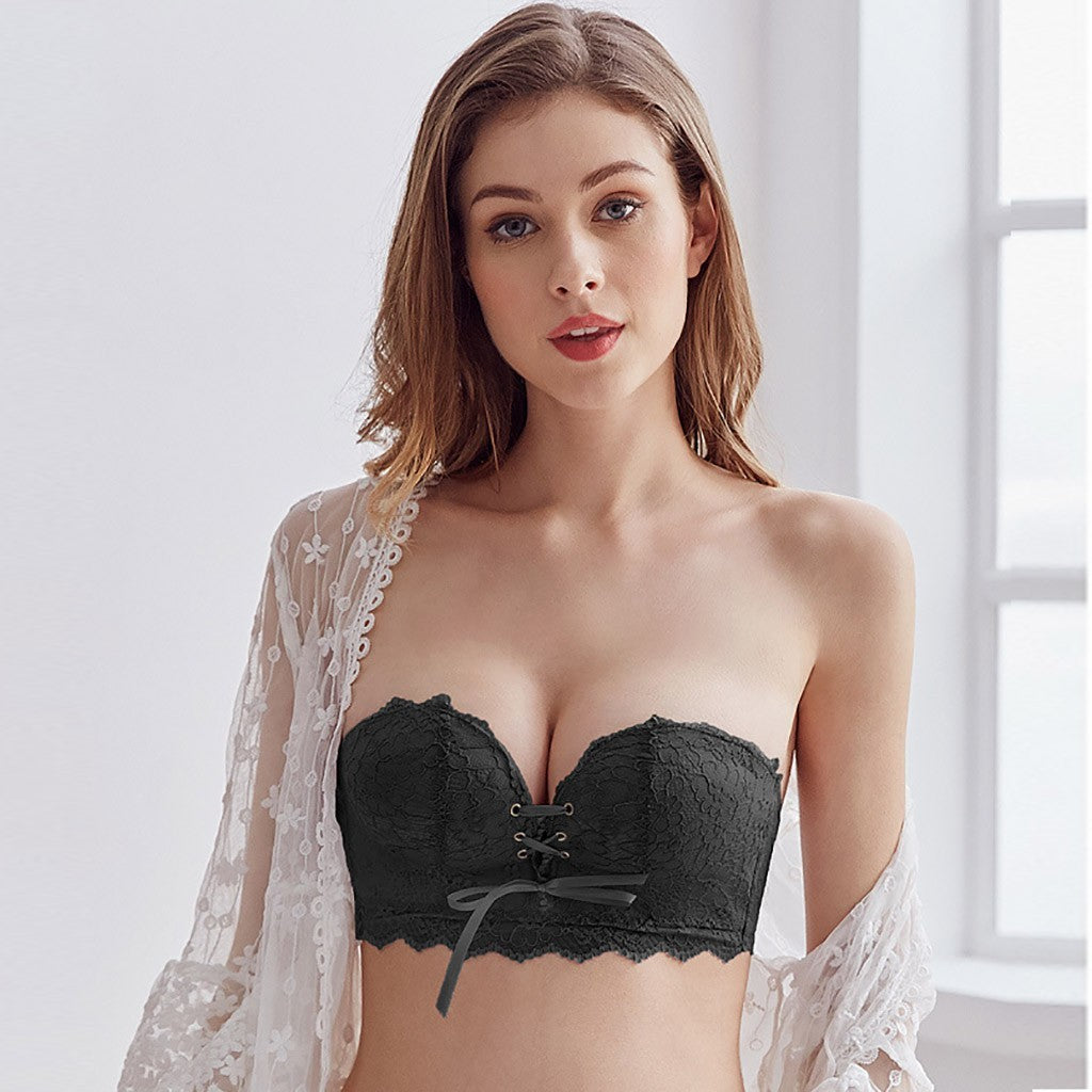 Strapless gathered bra - Mubimart -  