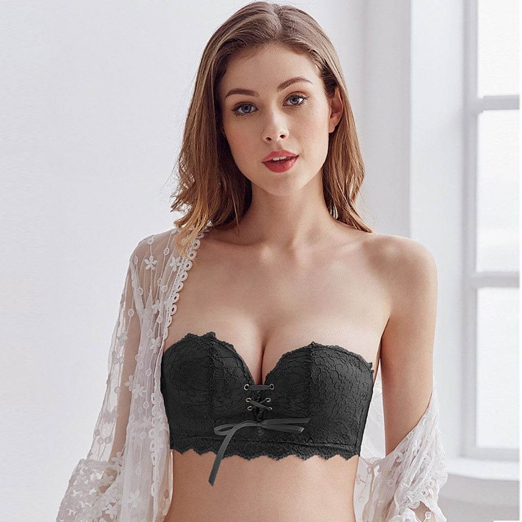 Strapless gathered bra - Mubimart