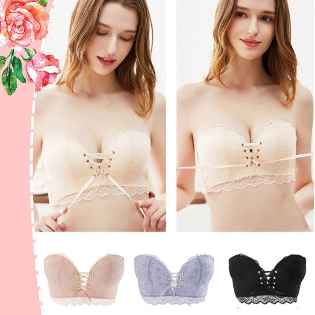 Strapless gathered bra - Mubimart